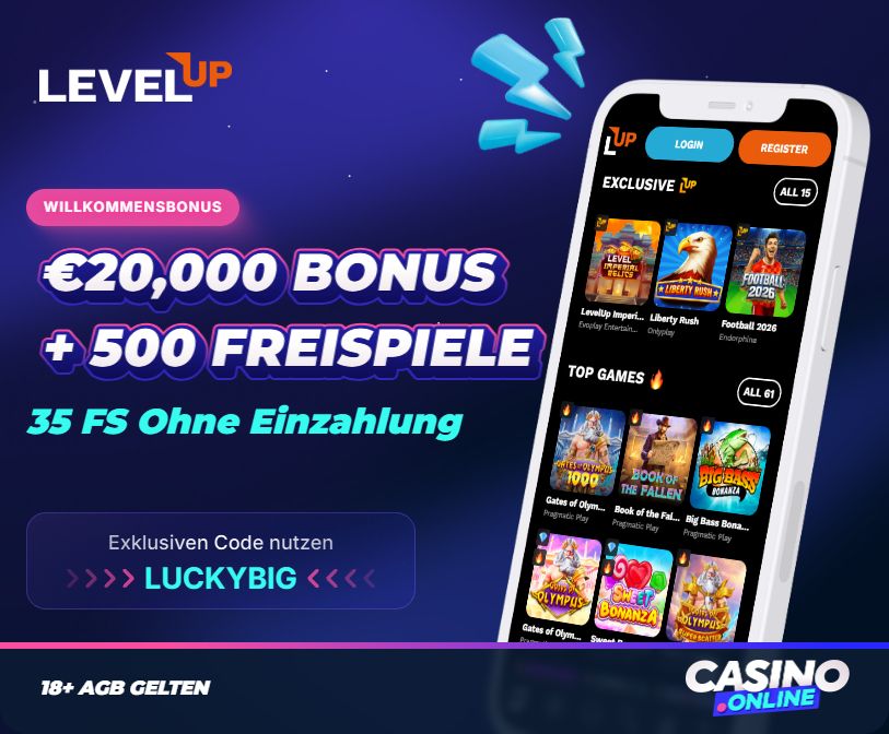 LevelUp Casino Willkommenspaket